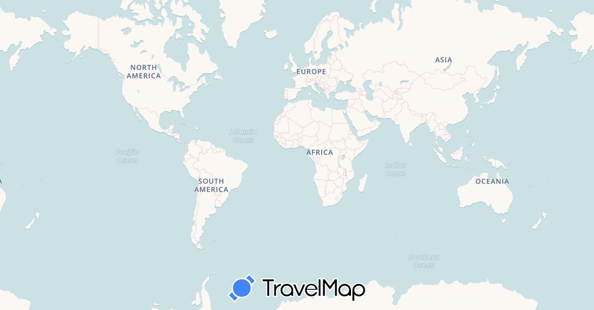 TravelMap itinerary: driving in Afghanistan, Azerbaijan, Georgia, India, Pakistan, Turkmenistan, Ukraine (Asia, Europe)